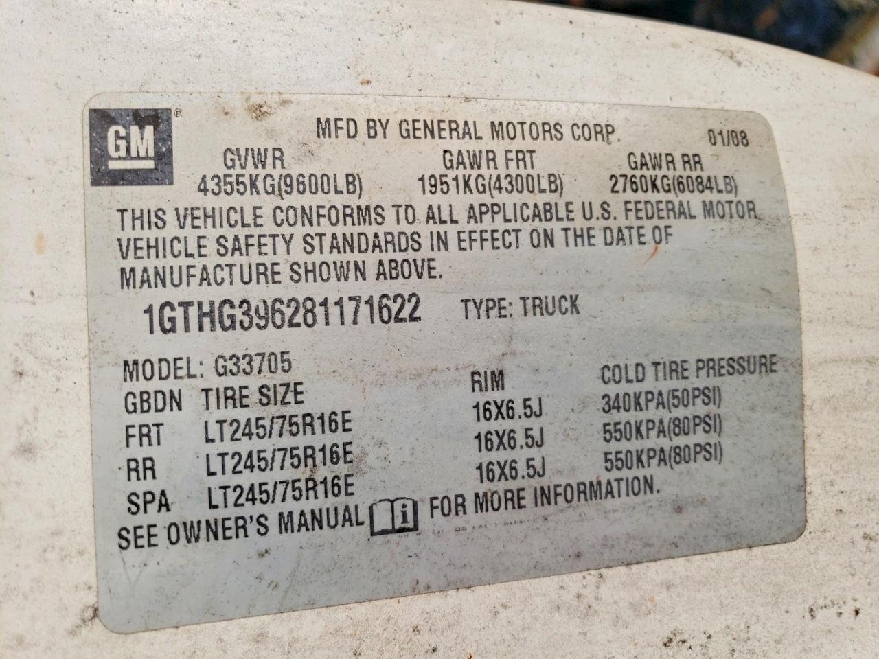 2008 GMC Savana 3500 Delivery Van