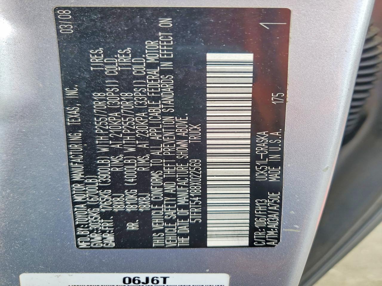 2008 Toyota Tundra Grade