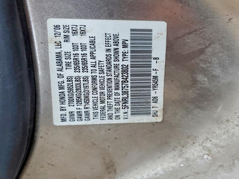 2007 Honda Odyssey exl