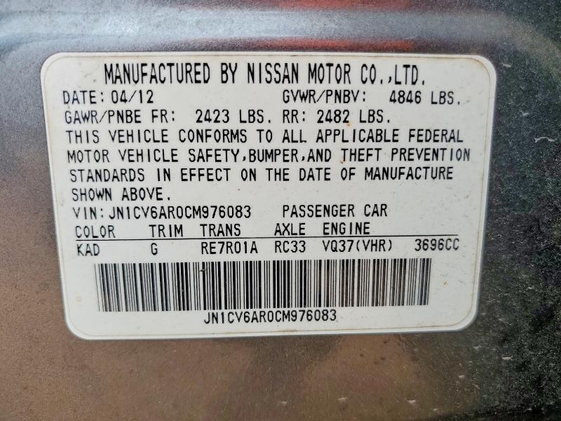2012 Infiniti G37 Sedan x