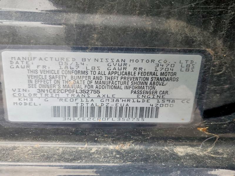 2015 Nissan Versa Note sv