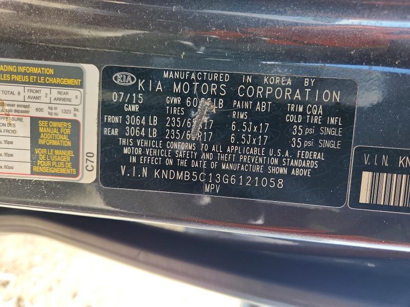 2016 KIA Sedona lx