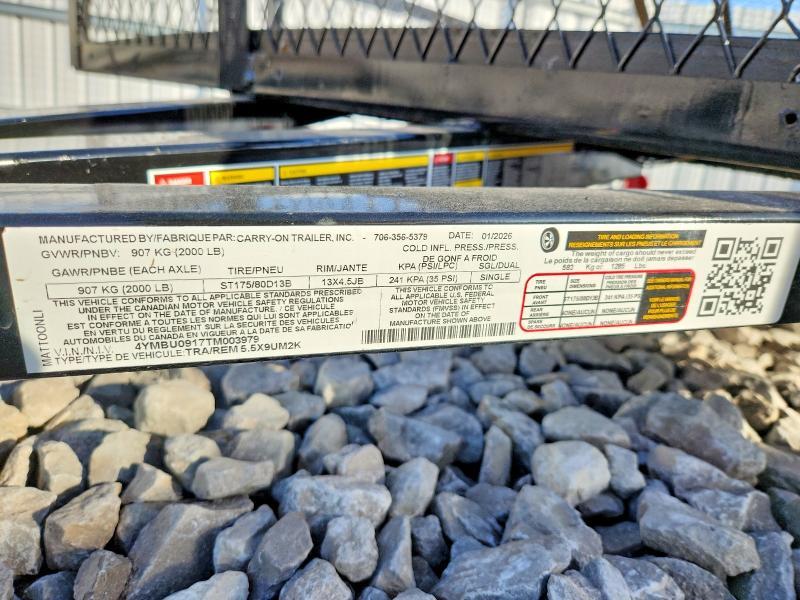 2026 Carry-On Trailer 2026 CARRY-ON 5.5X9UM2K Utility Trailer