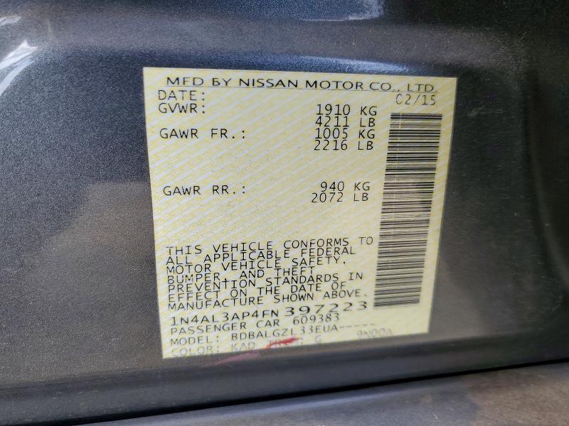2015 Nissan Altima 2.5 s