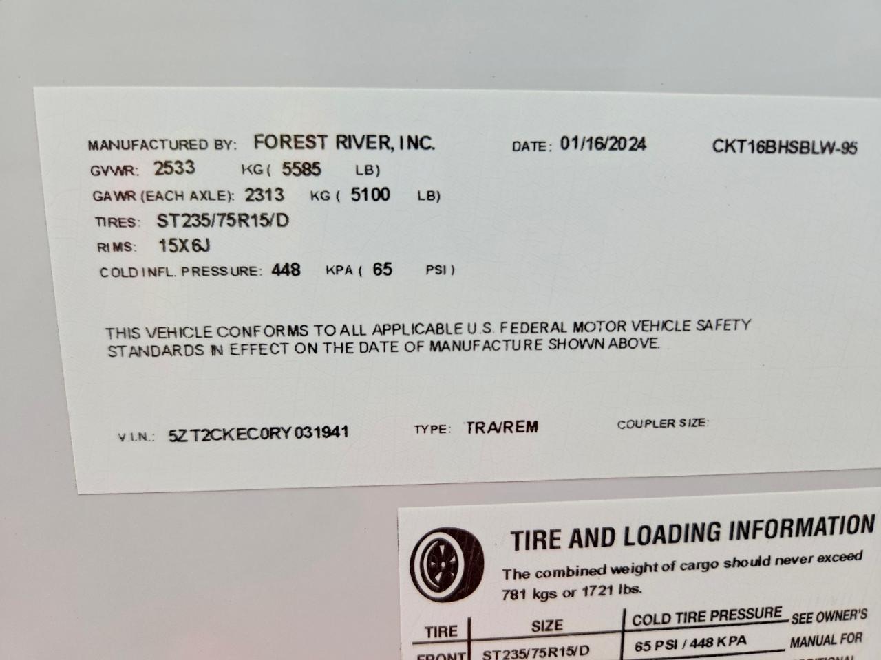 2024 Foresriver 2024 Forest River Black Label Camper