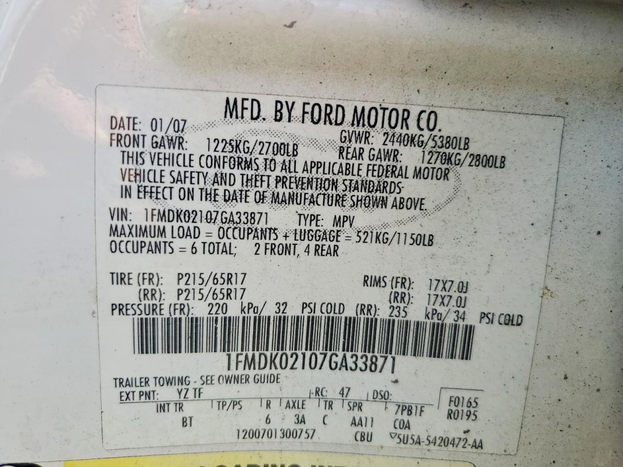 2007 Ford Freestyle sel
