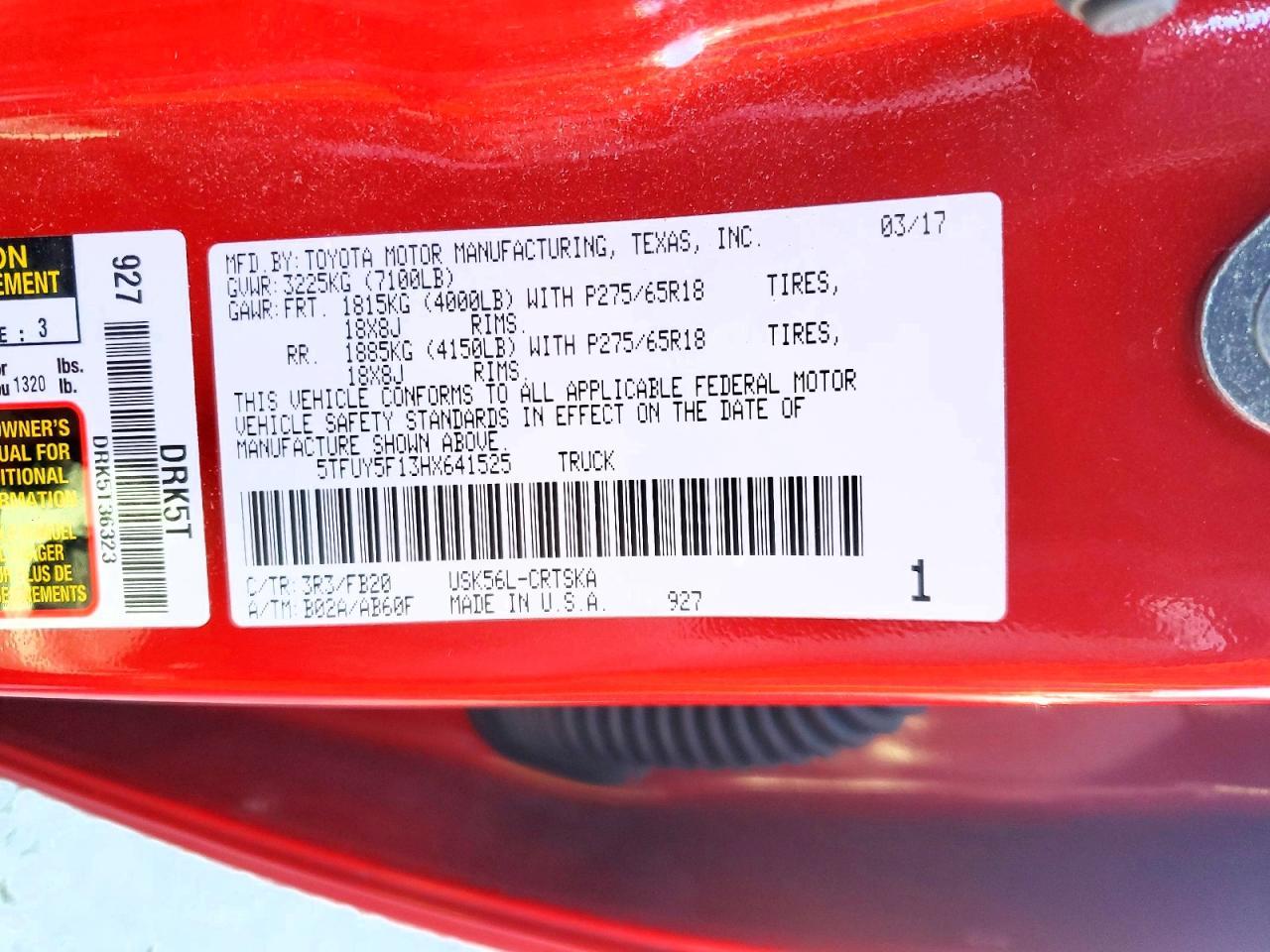 2017 Toyota Tundra SR5