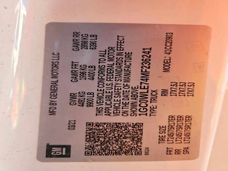 2021 Chevrolet Silverado 2500 Utility / Service Truck