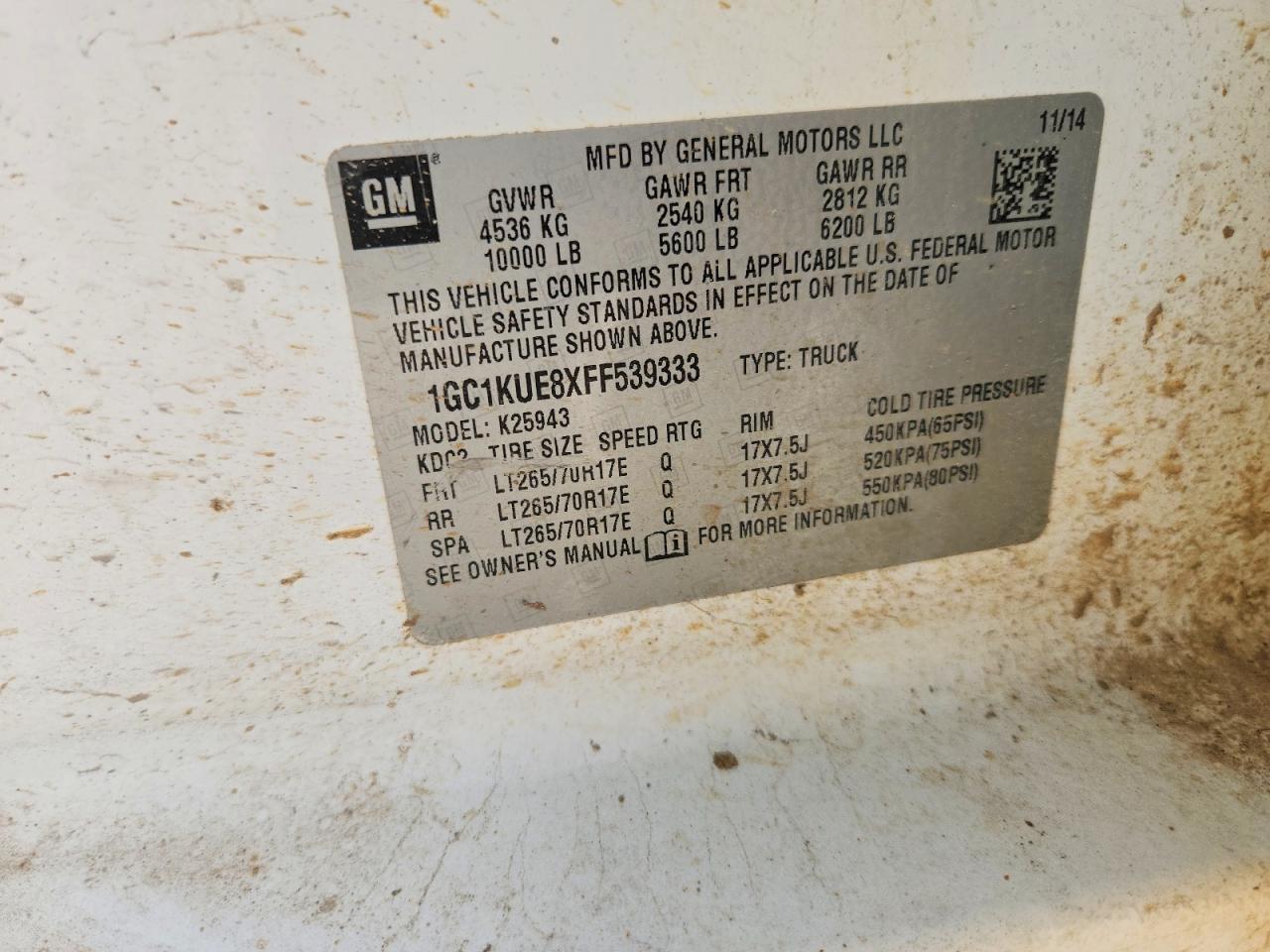 2015 Chevrolet Silverado K2500 Flatbed Truck