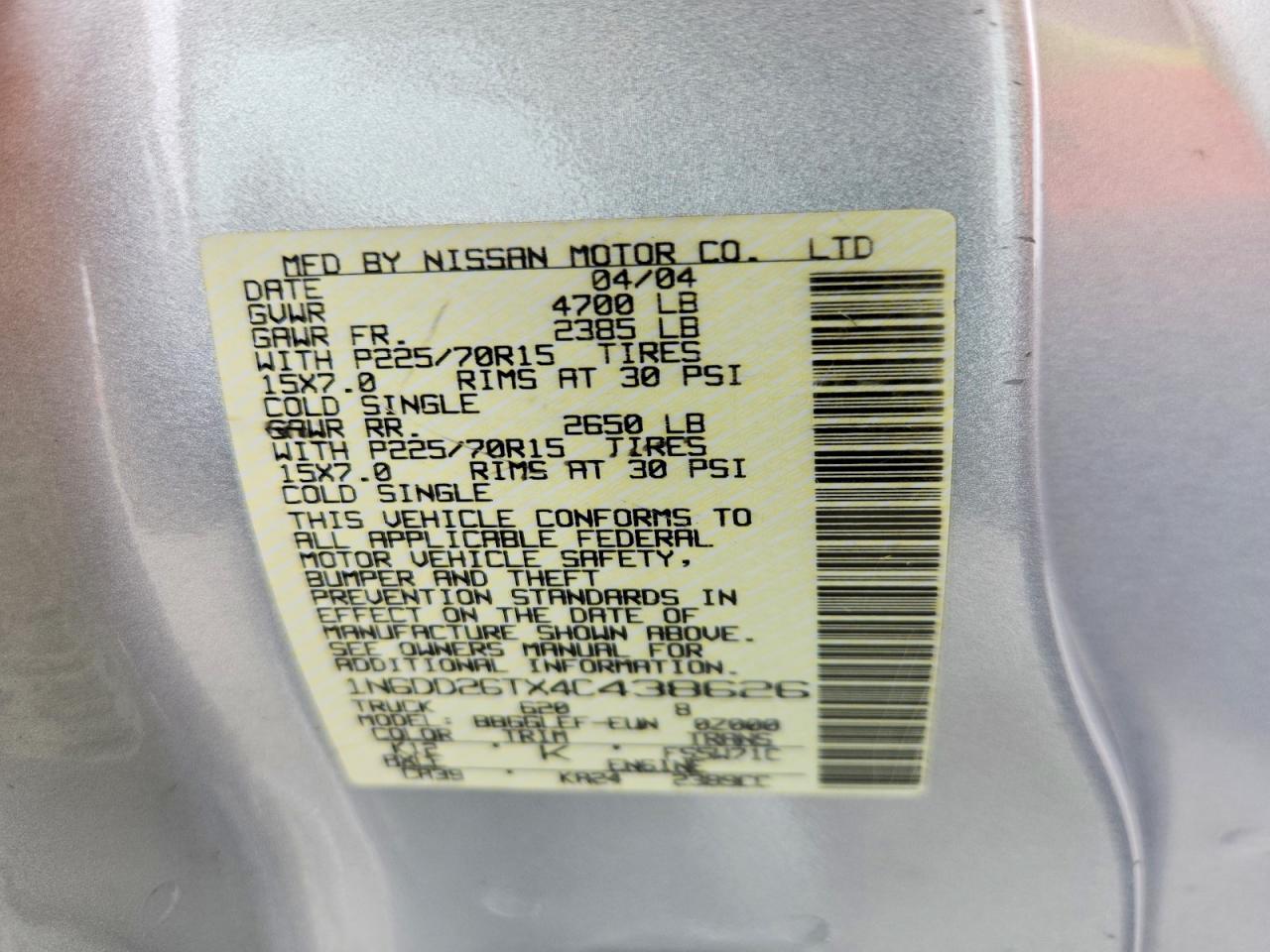 2004 Nissan Frontier Standard