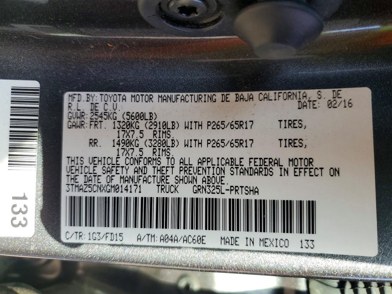 2016 Toyota Tacoma TRD Sport