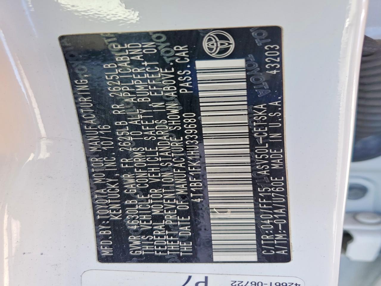 2017 Toyota Camry se