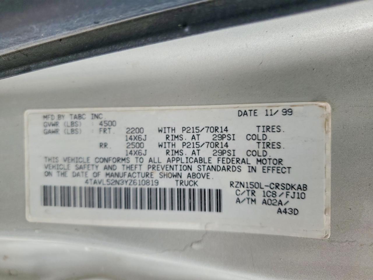 2000 Toyota Tacoma Base