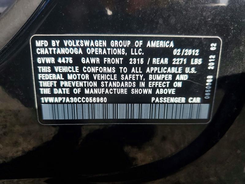 2012 Volkswagen Passat s