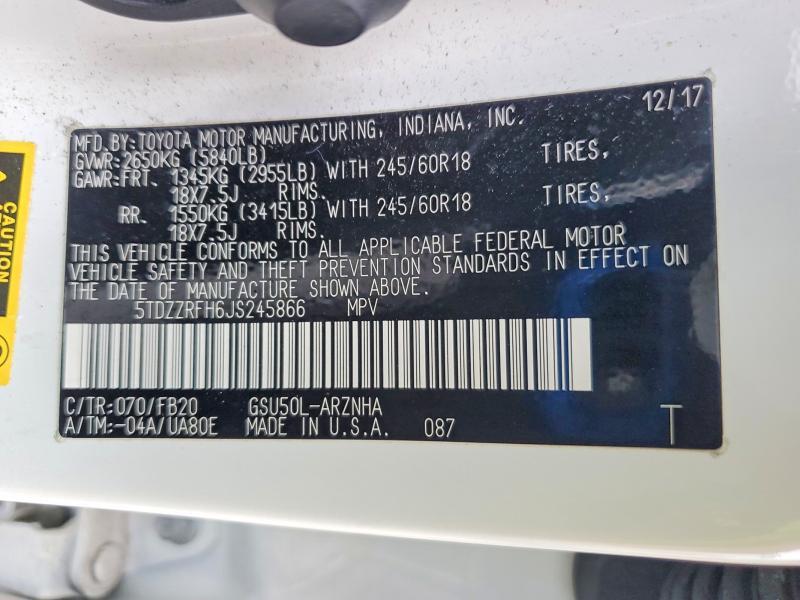 2018 Toyota Highlander le