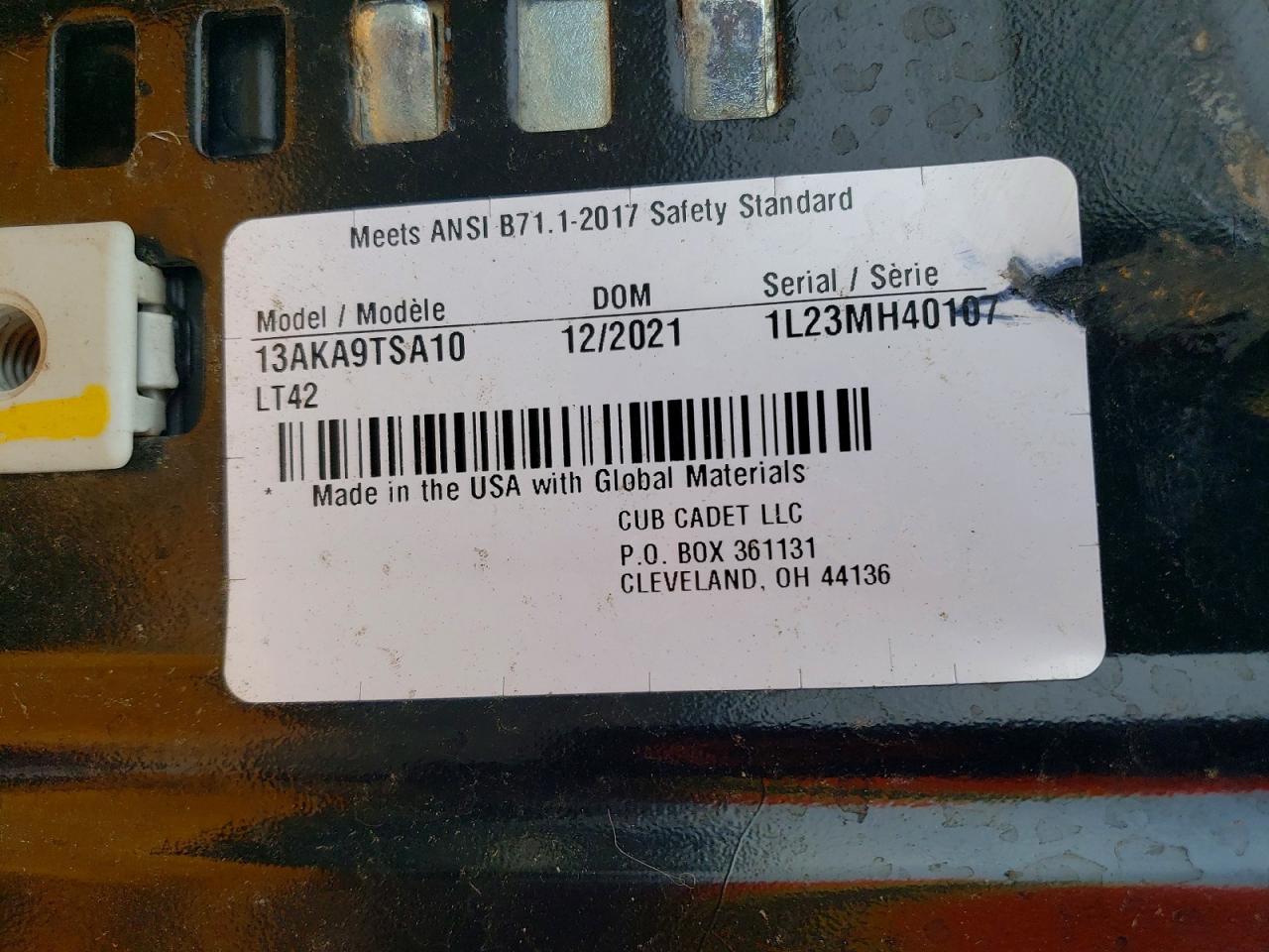 2023 Cub Cadet LT42 Lawn Mover