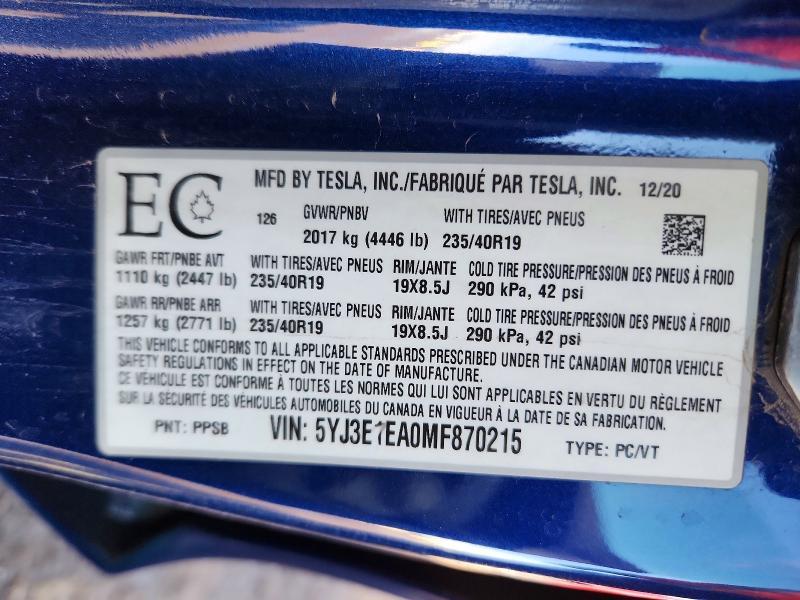 2021 Tesla Model 3