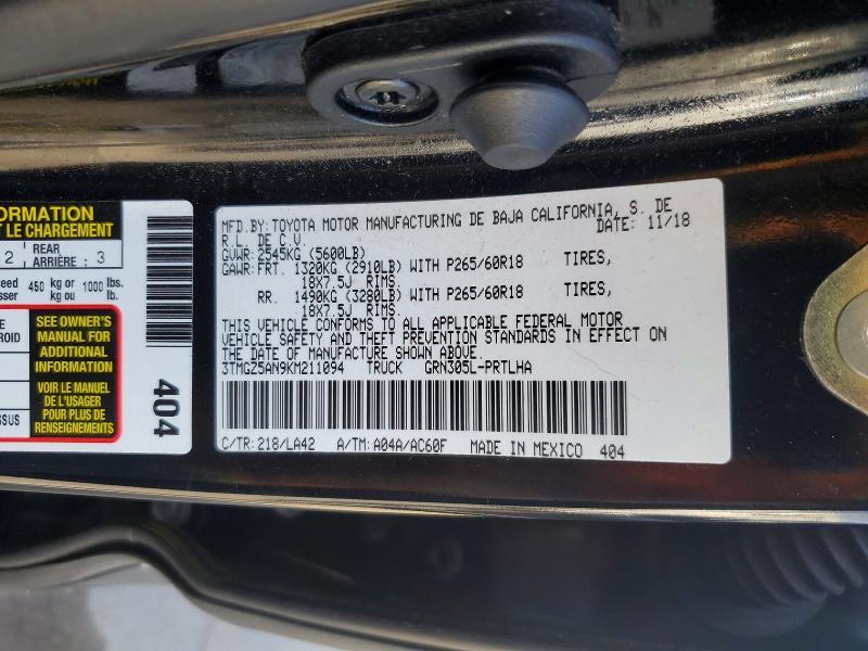 2019 Toyota Tacoma Limited