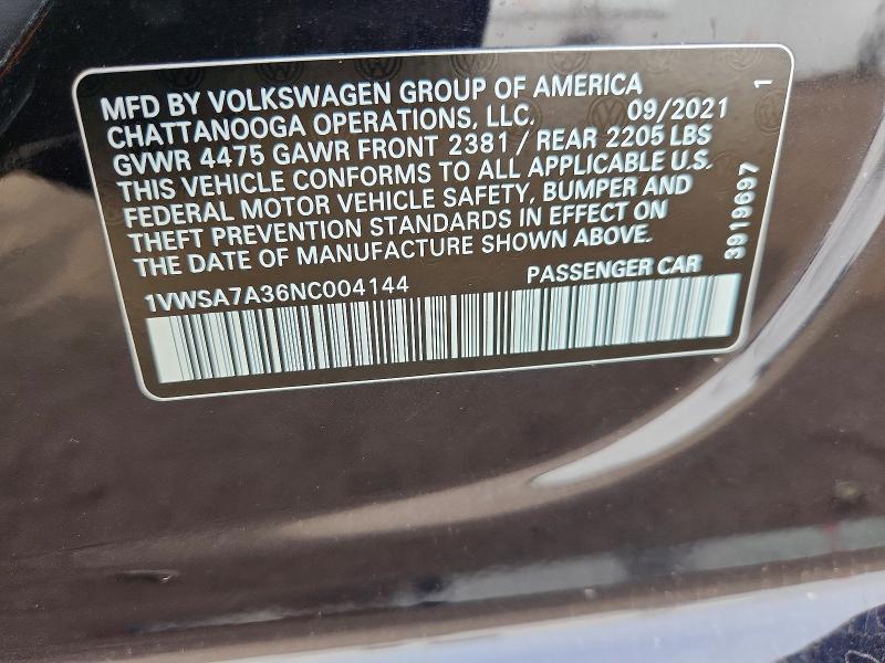 2022 Volkswagen Passat se