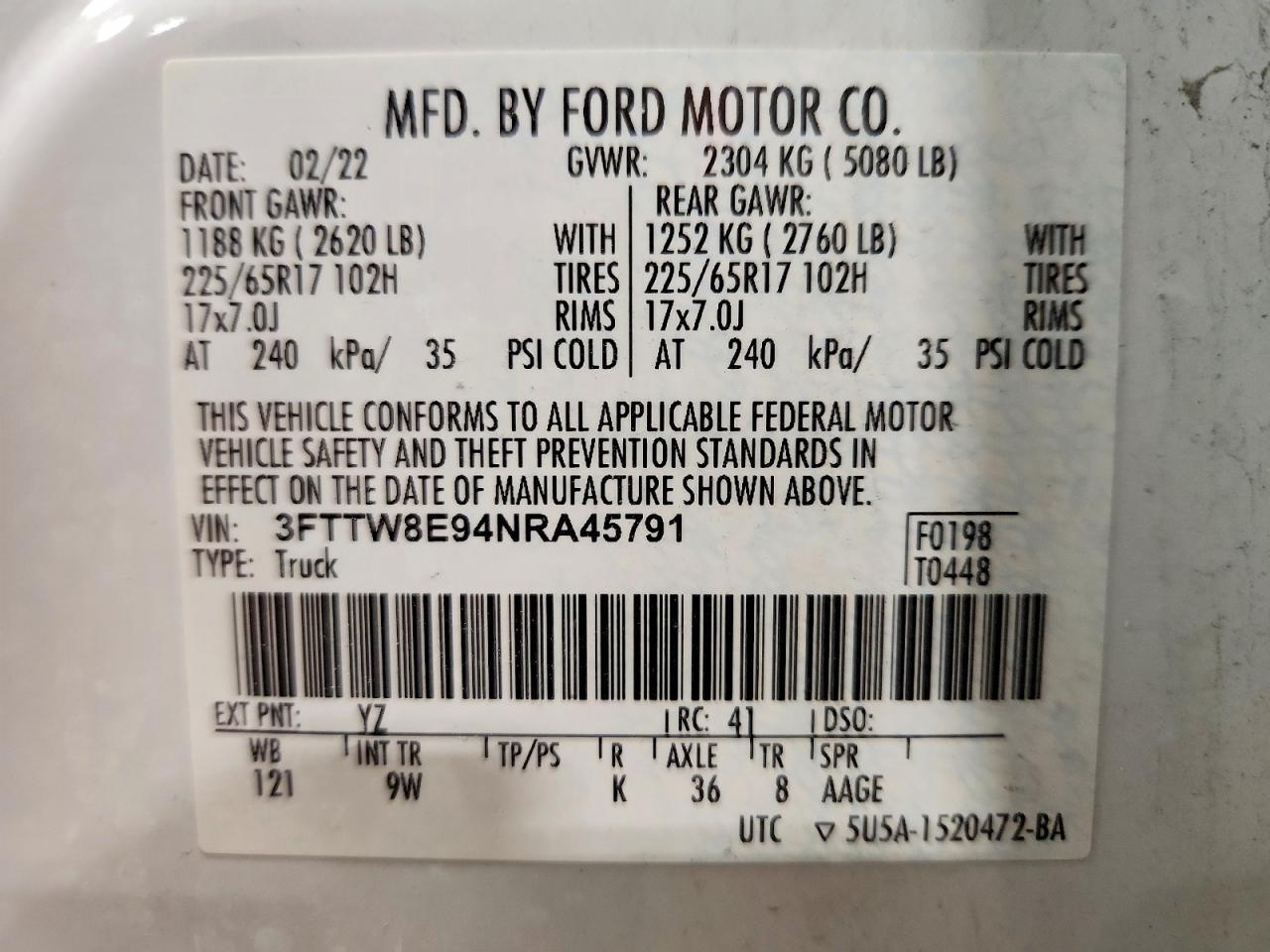 2022 Ford Maverick XL