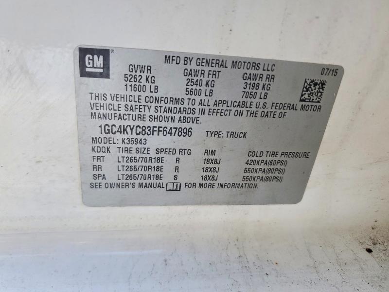 2015 Chev Silverado K3500