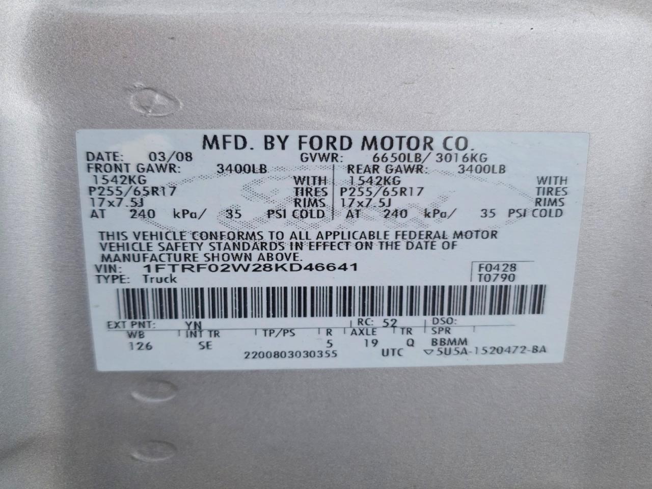 2008 Ford F150