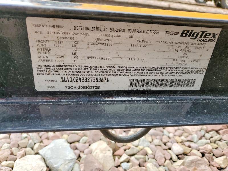 2025 Big Tex 70CH-20BKDT2B Equipment Trailer