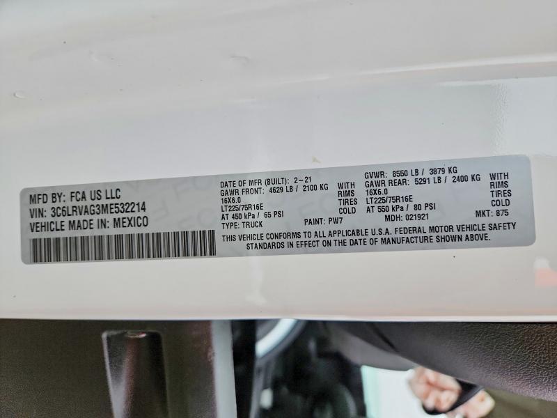 2021 Dodge RAM Promaster 1500 1500 Standard