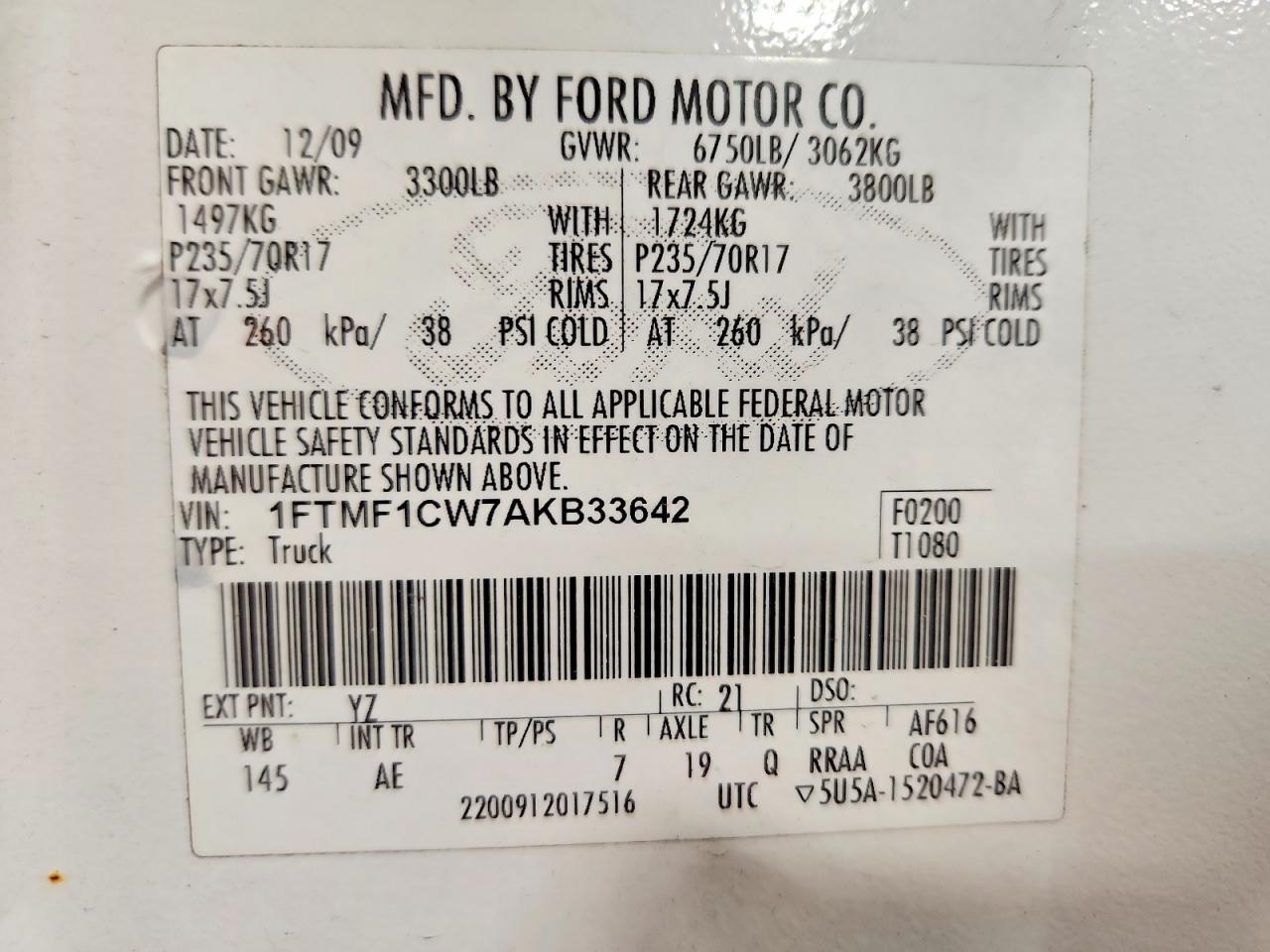 2010 Ford F150
