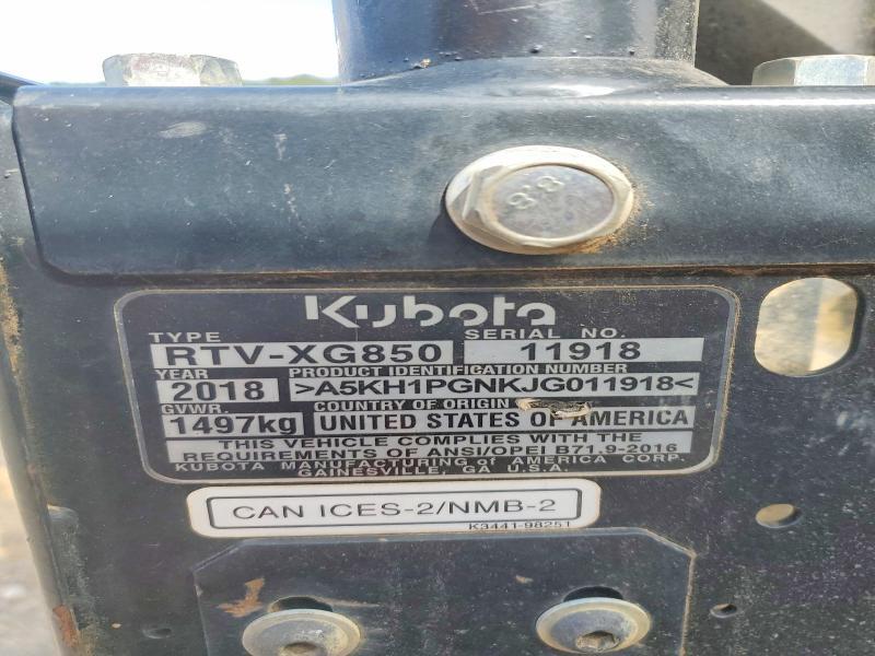 2018 Kubota Utility Vehicle