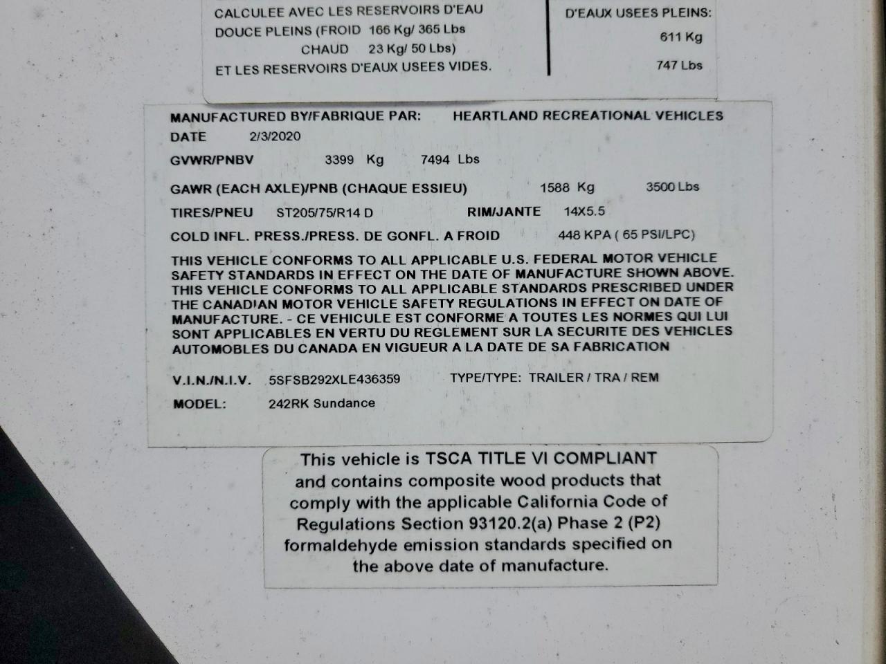 2020 Heartland Sundance-Slide-IN Camper