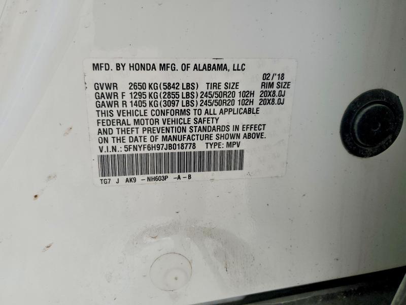 2018 Honda Pilot Touring