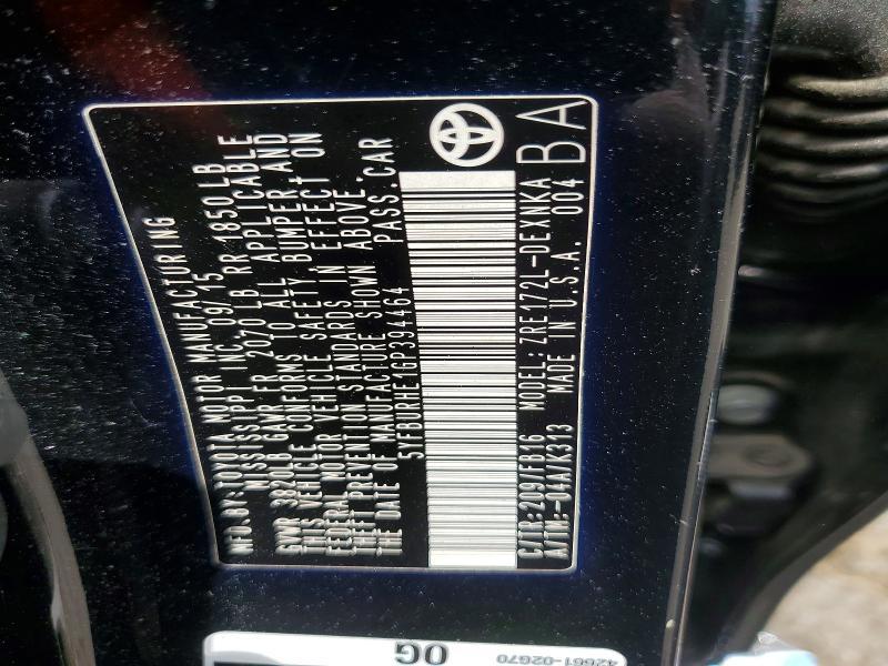 2016 Toyota Corolla le Plus