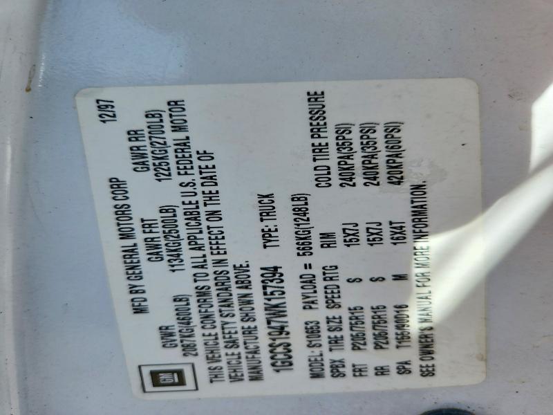 1998 Chevrolet S Truck S10