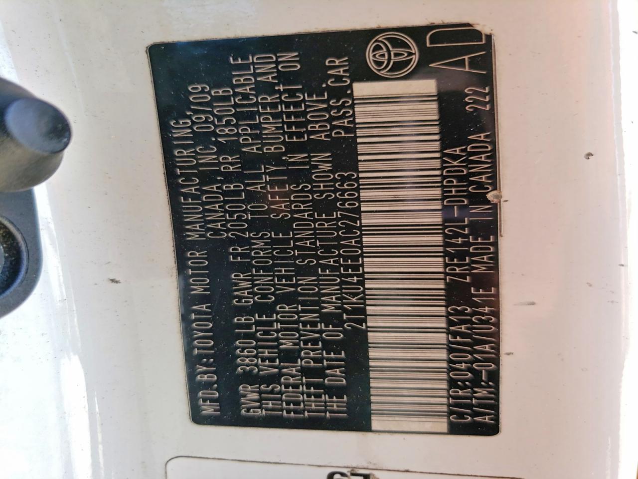 2010 Toyota Matrix Base