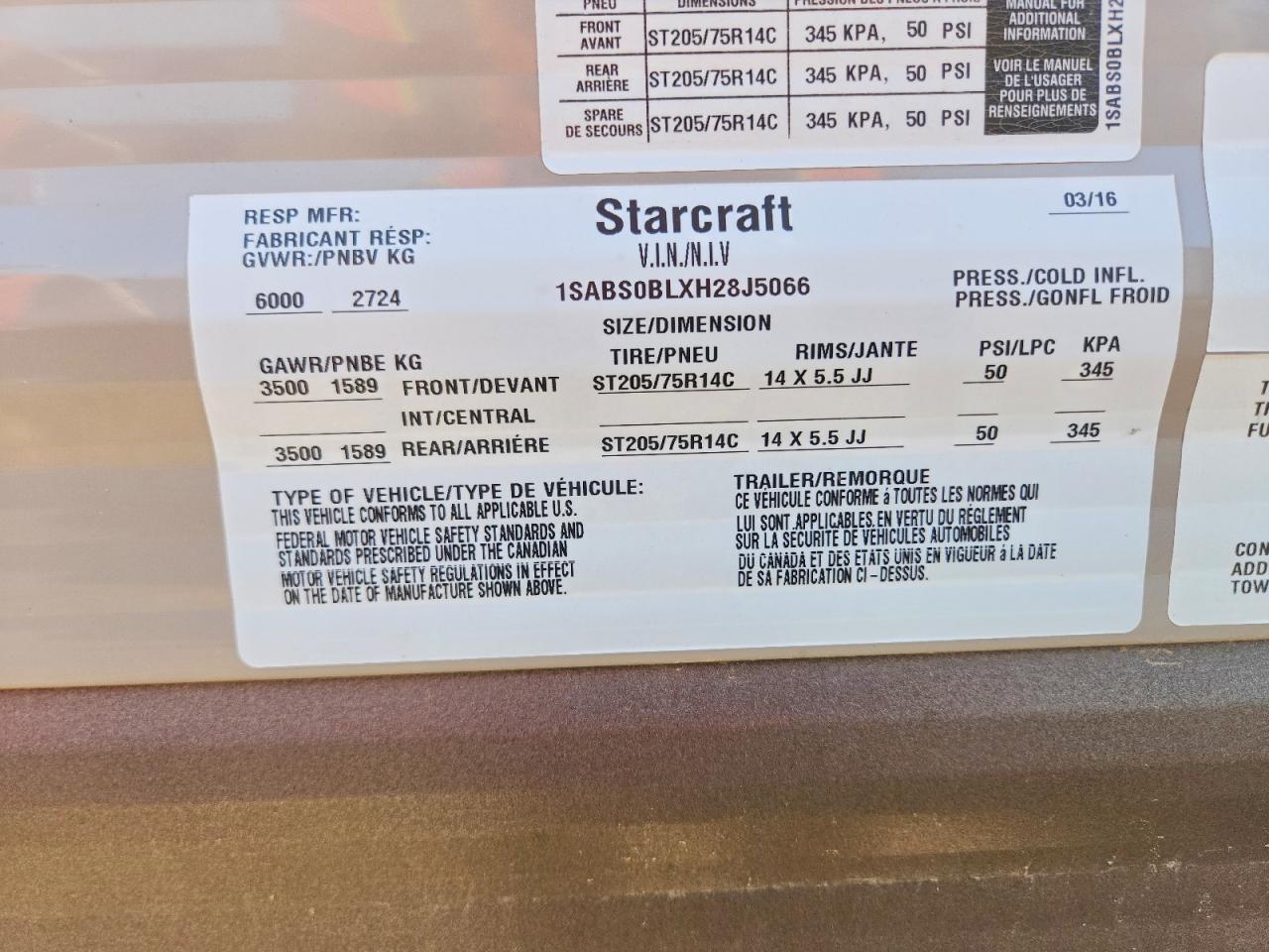 2017 Starcraft Camper