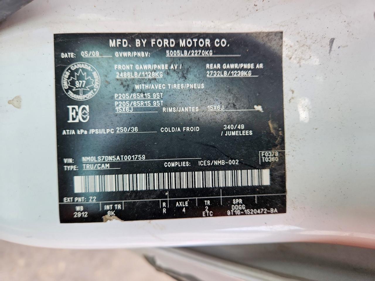 2010 Ford Transit Connect xlt