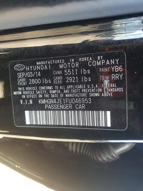 2015 Hyundai Genesis 3.8l