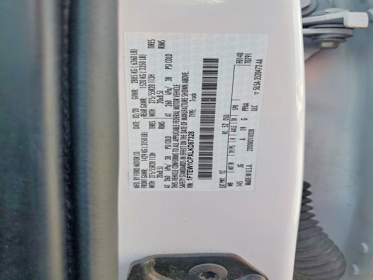 2020 Ford F150 Supercrew
