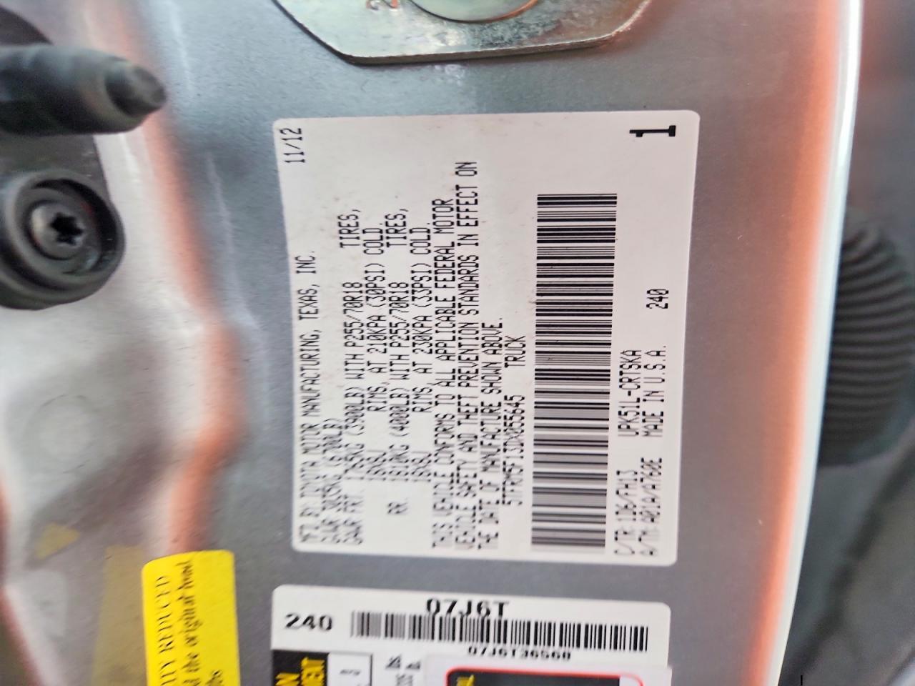 2013 Toyota Tundra Grade