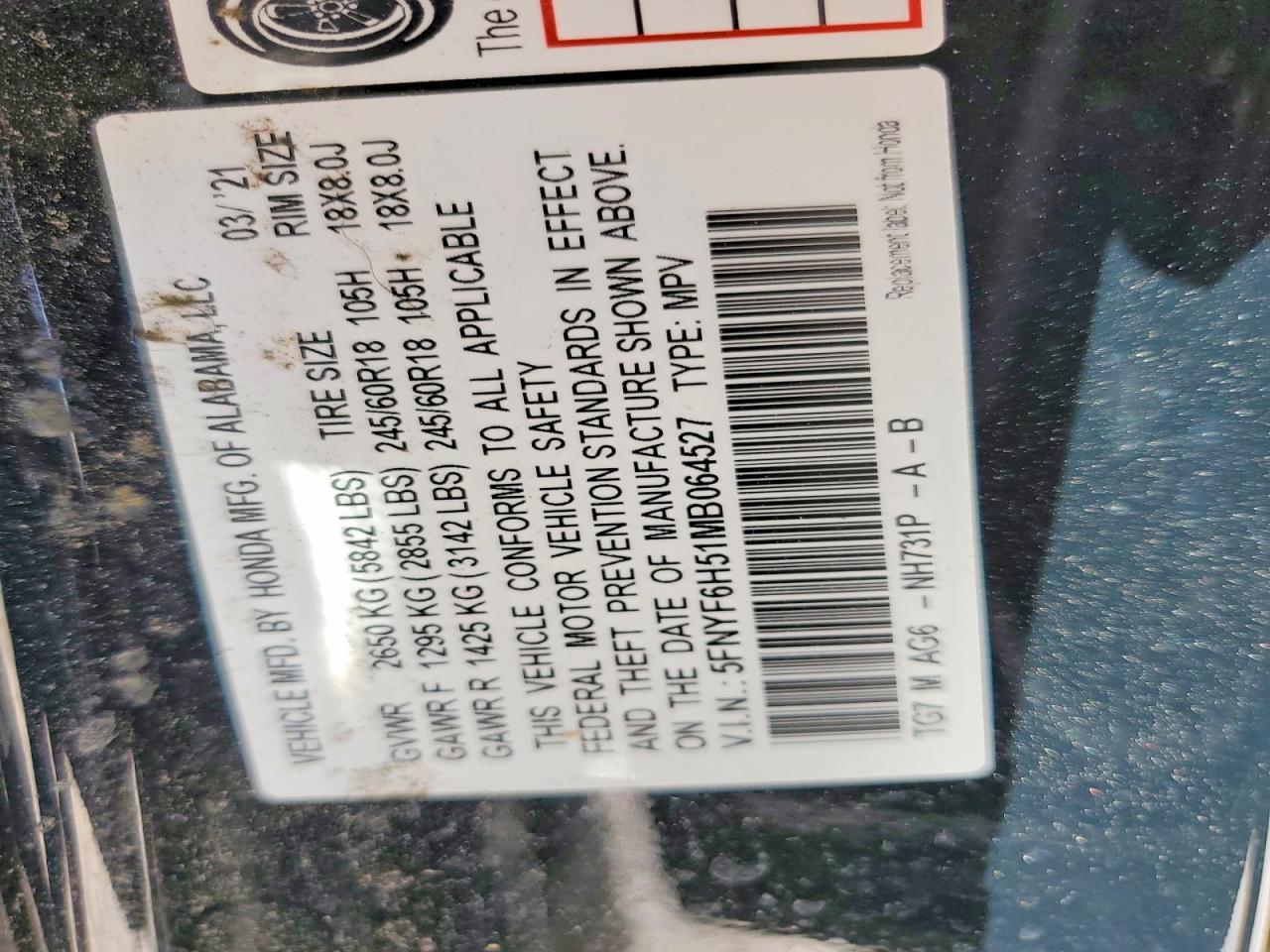 2021 Honda Pilot exl