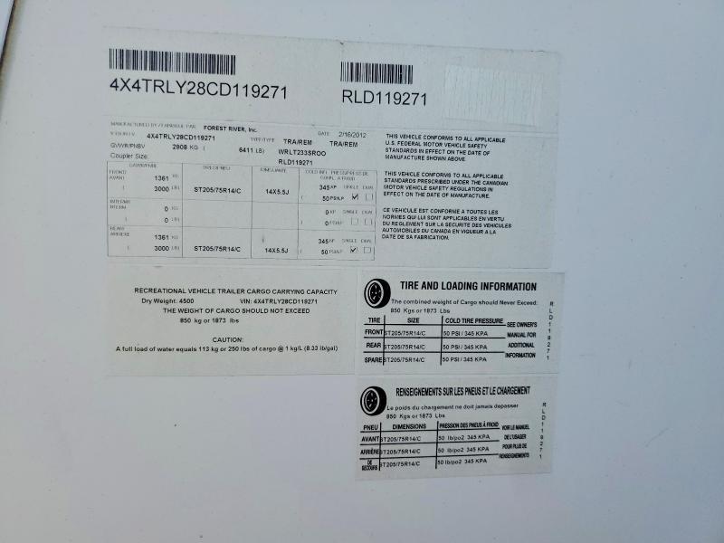 2012 Frvv 2012 Forest River Rockwood Camper