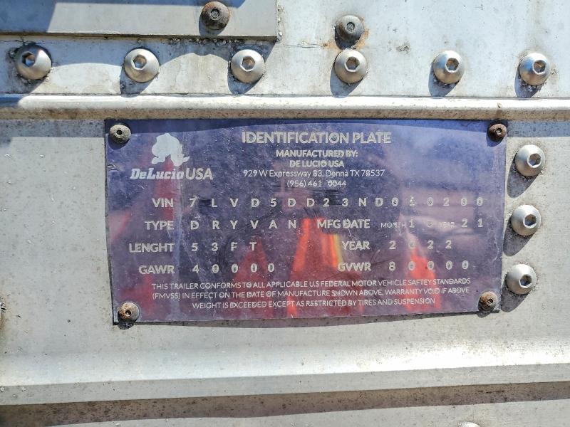 2022 Delco 2022 Delucio DRY Van Trailer