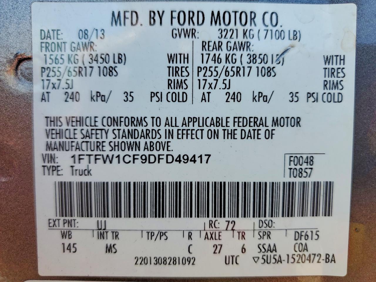 2013 Ford F150 Supercrew