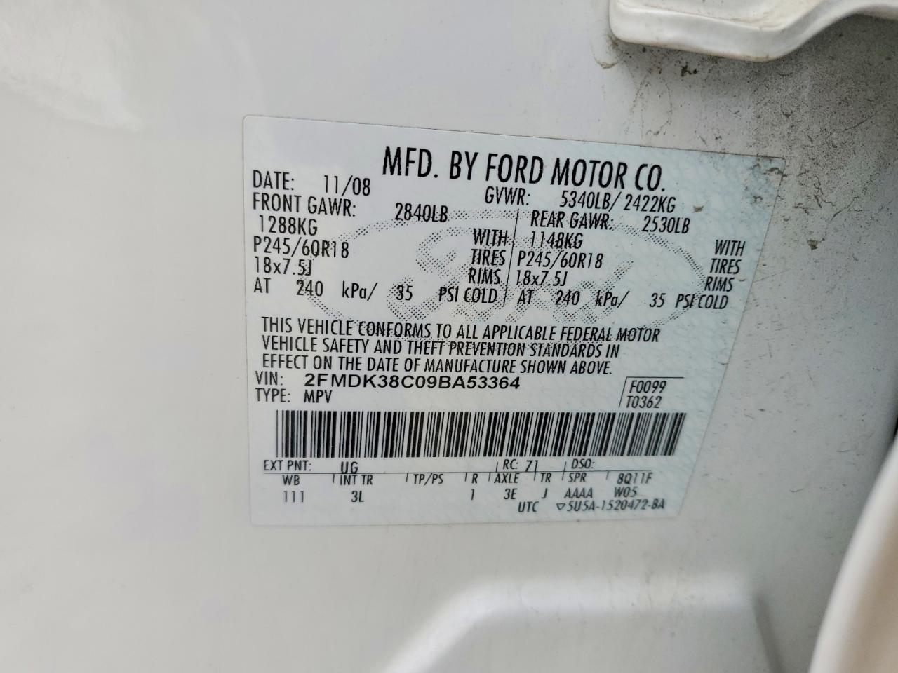 2009 Ford Edge sel