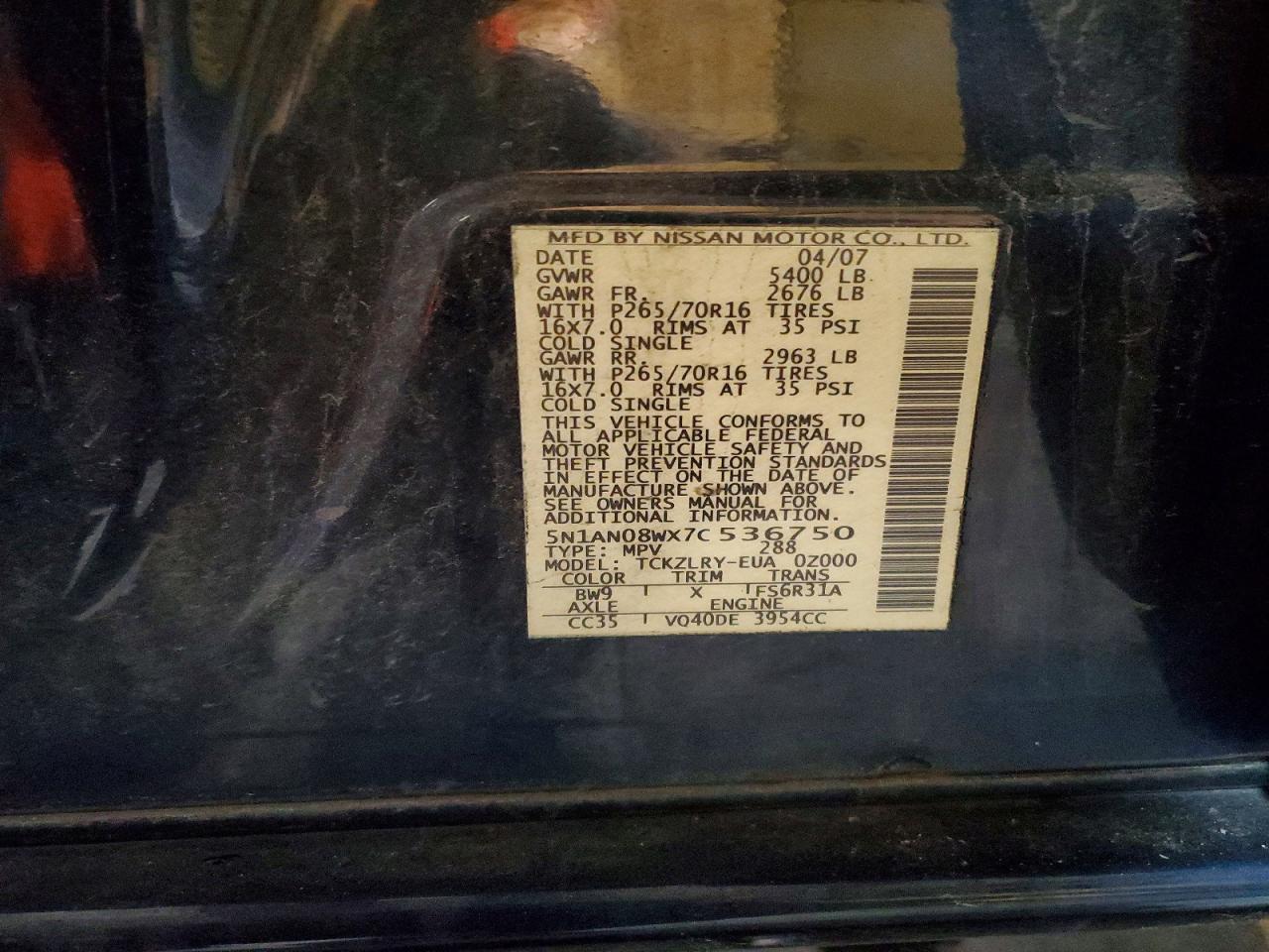 2007 Nissan Xterra x