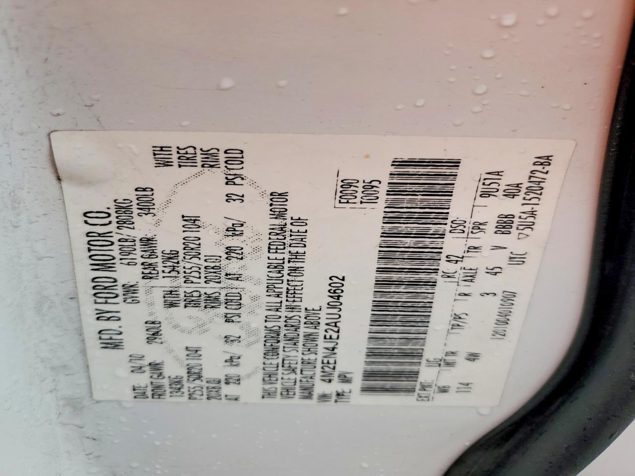 2010 Mercury Mountaineer Premier