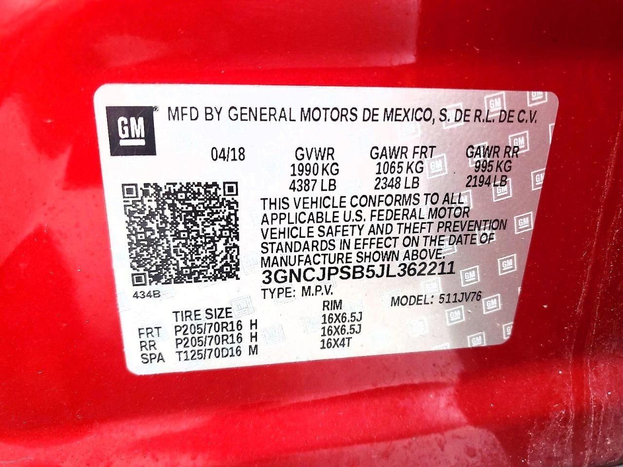 2018 Chevrolet Trax 1LT