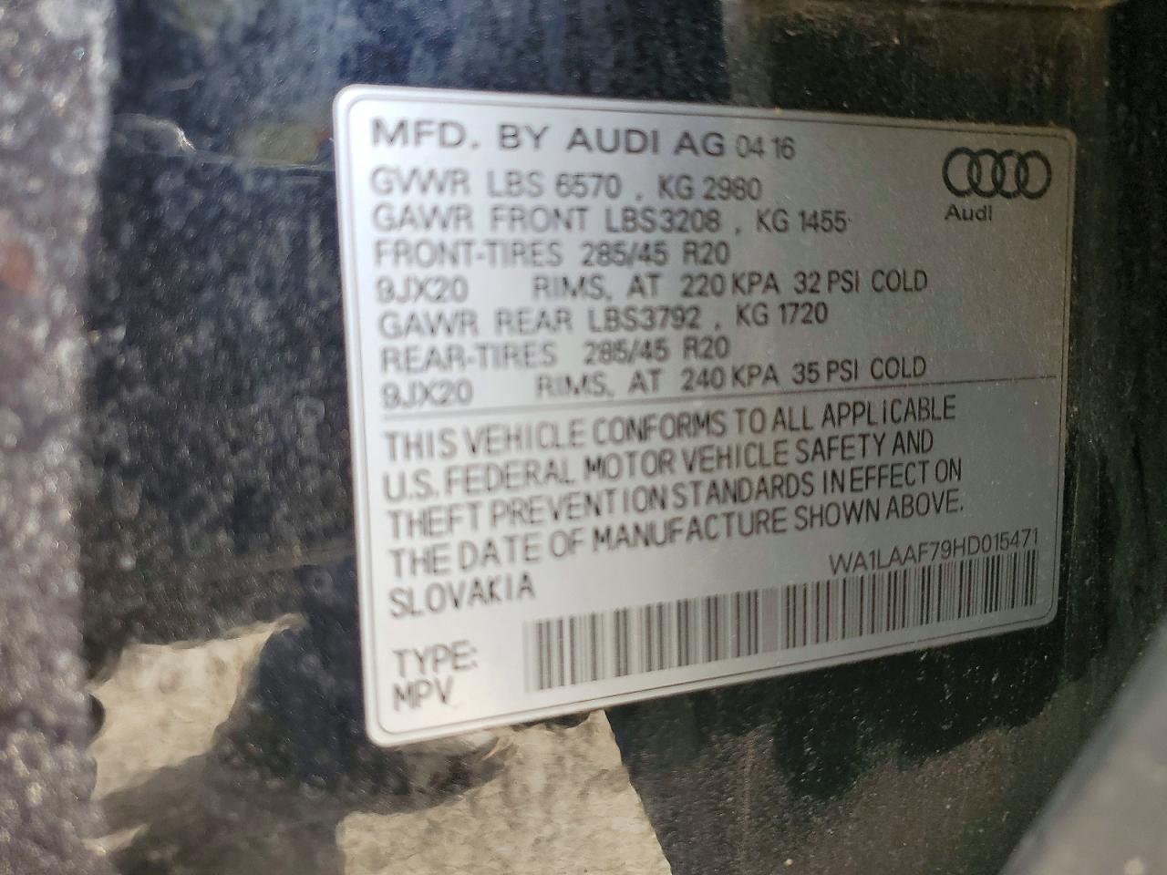 2017 Audi Q7 Premium Plus