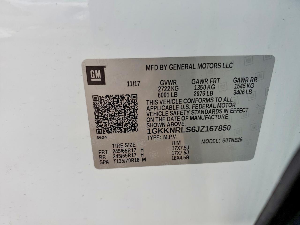 2018 GMC Acadia sle